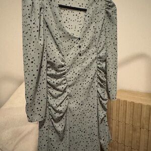 Zara Polka Dot Dress in light green